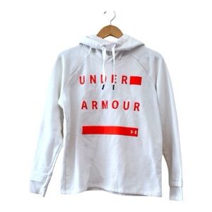 Under Armour‎ White Threadborne Hoodie Sz Medium
